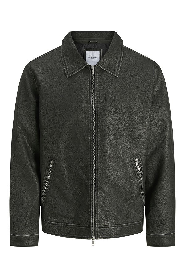 JJECASABLANCA PU JACKET NOOS - ΜΑΥΡΟ
