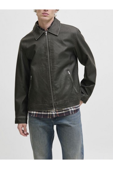 JJECASABLANCA PU JACKET NOOS - ΜΑΥΡΟ