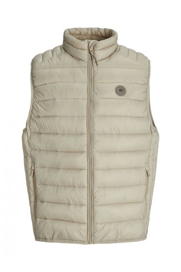 JJEBRADLEY LIGHT BODYWARMER COLLAR NOOS - ΜΠΕΖ