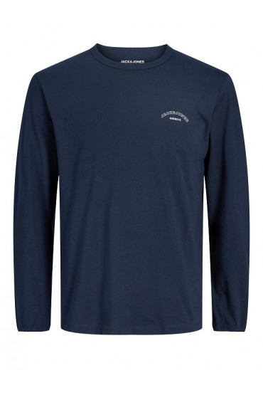 JJCOLLEGE LOGO TEE LS CREW NECK - ΜΠΛΕ