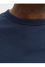 JJCOLLEGE LOGO TEE LS CREW NECK - ΜΠΛΕ