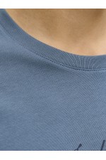 JJEDOVER DENIM TEE SS O-NECK SN - ΜΠΛΕ