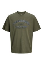 JJEDENVER GRAPHIC TEE SS O-NECK NOOS - ΧΑΚΙ