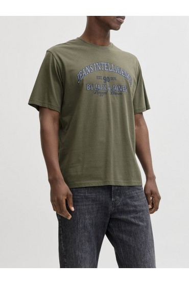JJEDENVER GRAPHIC TEE SS O-NECK NOOS - ΧΑΚΙ