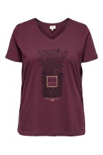 CARLYDIA LIFE SS V-NECK REG - ΚΟΚΚΙΝΟ