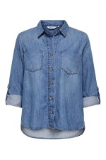 ONLΥASMIN SHIRT L/S DNM AKM NOOS - ΜΠΛΕ