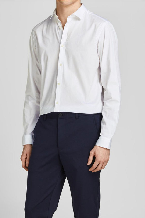JPRBLACARDIFF SHIRT L/S NOOS - ΛΕΥΚΟ