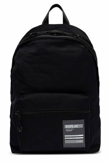 REPLAY BACKPACK MENS - ΜΑΥΡΟ