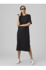 VMMOLLY SS OVERSIZE CALF DRESS NOOS - ΜΑΥΡΟ