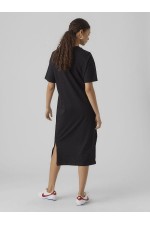 VMMOLLY SS OVERSIZE CALF DRESS NOOS - ΜΑΥΡΟ