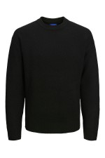 JOROLLIE KNIT CREW NECK SN - ΜΑΥΡΟ