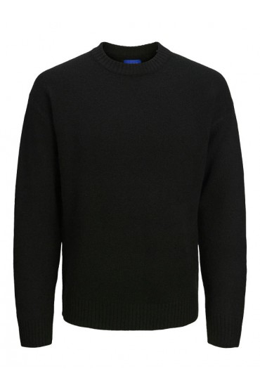 JOROLLIE KNIT CREW NECK SN - ΜΑΥΡΟ
