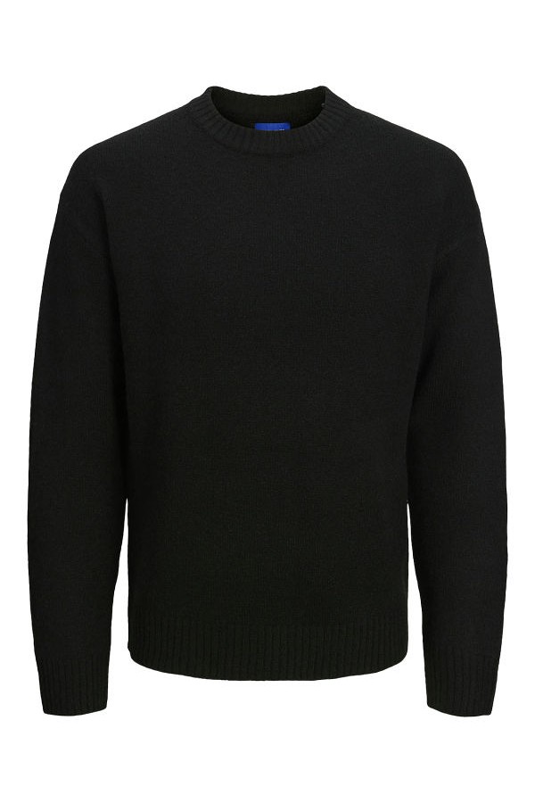 JOROLLIE KNIT CREW NECK SN - ΜΑΥΡΟ