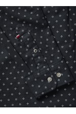 JJPIERRE SLUB AOP BAND SHIRT LS - ΜΠΛΕ
