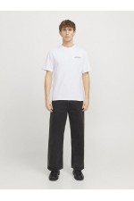 JJBEAU TEE SS FRONTPRINT CREW NECK - ΛΕΥΚΟ