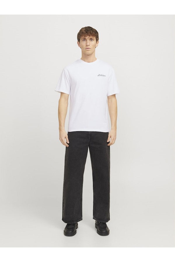 JJBEAU TEE SS FRONTPRINT CREW NECK - ΛΕΥΚΟ