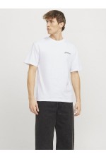 JJBEAU TEE SS FRONTPRINT CREW NECK - ΛΕΥΚΟ