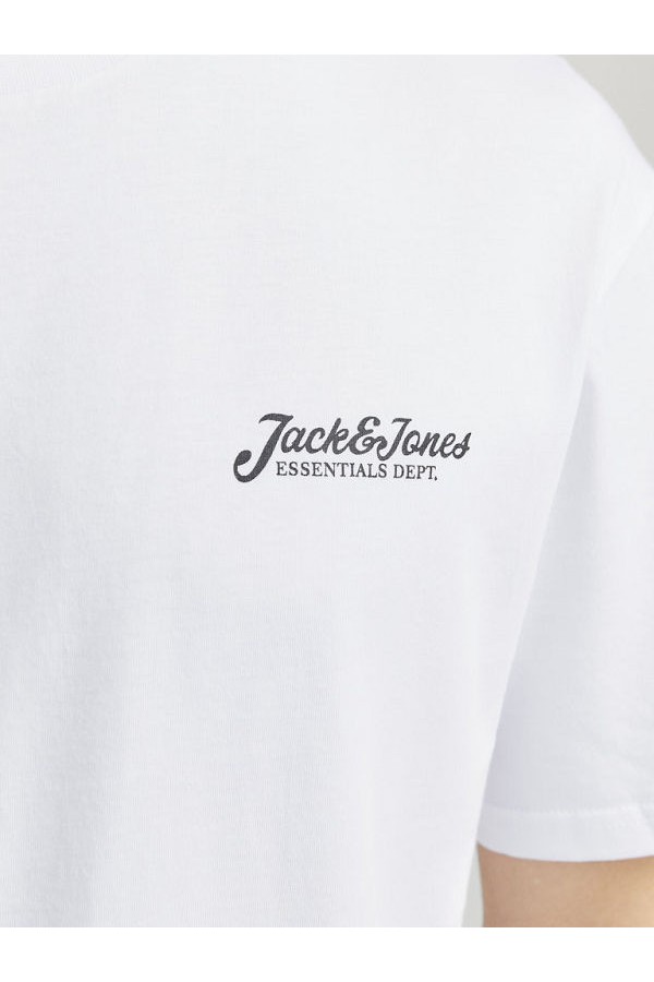 JJBEAU TEE SS FRONTPRINT CREW NECK - ΛΕΥΚΟ