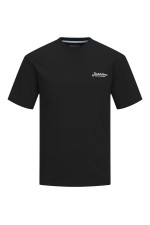 JJBEAU TEE SS FRONTPRINT CREW NECK - ΜΑΥΡΟ