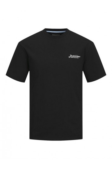 JJBEAU TEE SS FRONTPRINT CREW NECK - ΜΑΥΡΟ