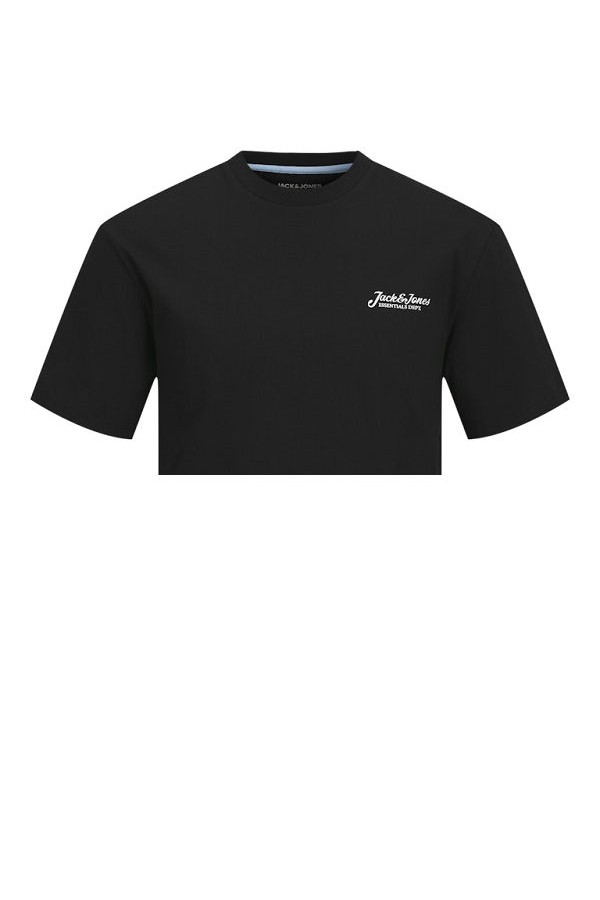 JJBEAU TEE SS FRONTPRINT CREW NECK - ΜΑΥΡΟ