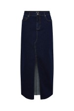 PCJESSIE HW ANKLE DENIM SKIRT NOOS EXP - ΜΠΛΕ