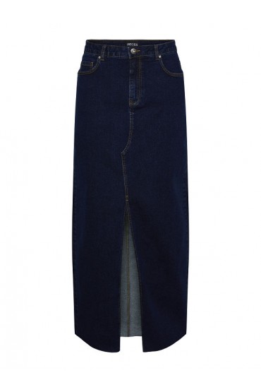 PCJESSIE HW ANKLE DENIM SKIRT NOOS EXP - ΜΠΛΕ