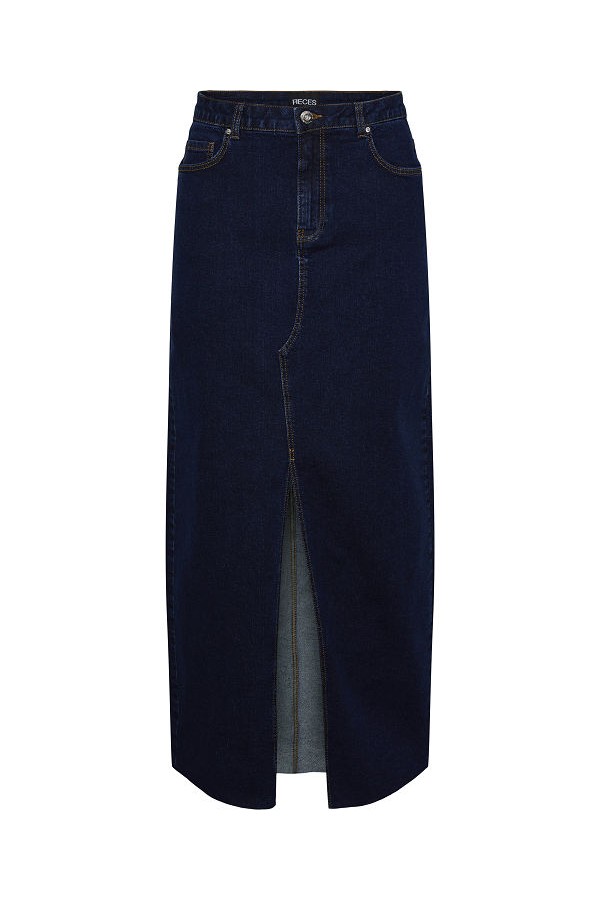 PCJESSIE HW ANKLE DENIM SKIRT NOOS EXP - ΜΠΛΕ