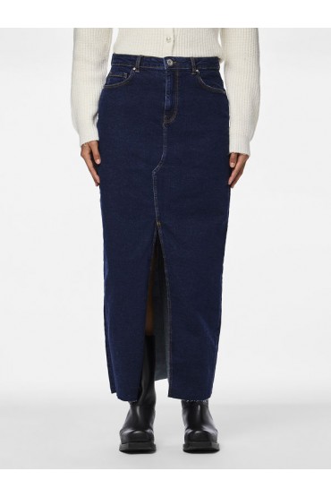 PCJESSIE HW ANKLE DENIM SKIRT NOOS EXP - ΜΠΛΕ