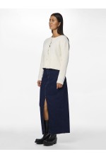 PCJESSIE HW ANKLE DENIM SKIRT NOOS EXP - ΜΠΛΕ