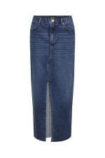 PCJESSIE HW ANKLE DENIM SKIRT NOOS EXP - ΜΠΛΕ