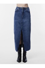 PCJESSIE HW ANKLE DENIM SKIRT NOOS EXP - ΜΠΛΕ