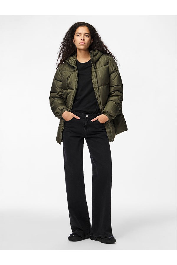 PCMADDIE PUFFER JACKET NOODS BC - ΧΑΚΙ