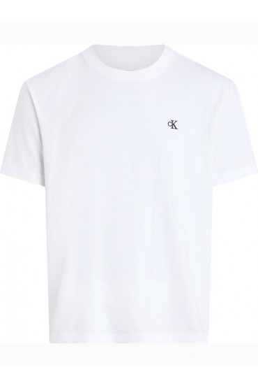 CALVIN KLEIN SERIF FONT GRAPHIC TEE - ΛΕΥΚΟ