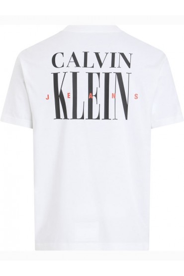 CALVIN KLEIN SERIF FONT GRAPHIC TEE - ΛΕΥΚΟ