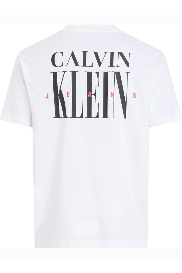 CALVIN KLEIN SERIF FONT GRAPHIC TEE - ΛΕΥΚΟ