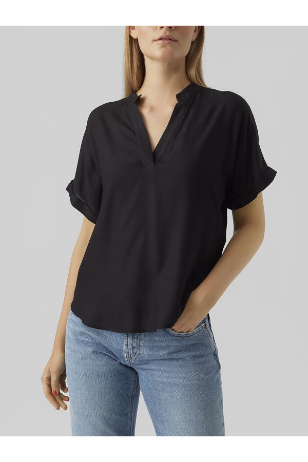 VMBEAUTY SS TOP WVN GA NOOS - ΜΑΥΡΟ