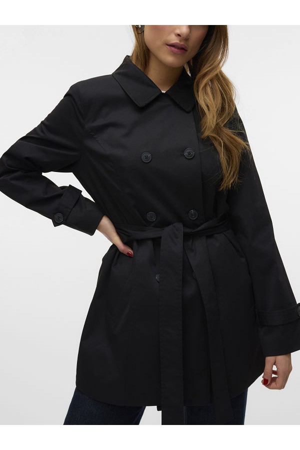 VMCHELSEA OLIVIA TRENCHCOAT NOOS - ΜΑΥΡΟ