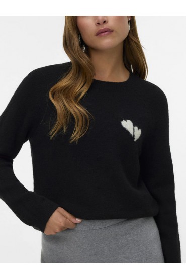VMBAM LS O-NECK PULLOVER BOO ENT - ΜΑΥΡΟ