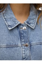 VMJAMIE LS DENIM SHACKET MIX GA NOOS - ΜΠΛΕ ΑΝΟΙΧΤΟ