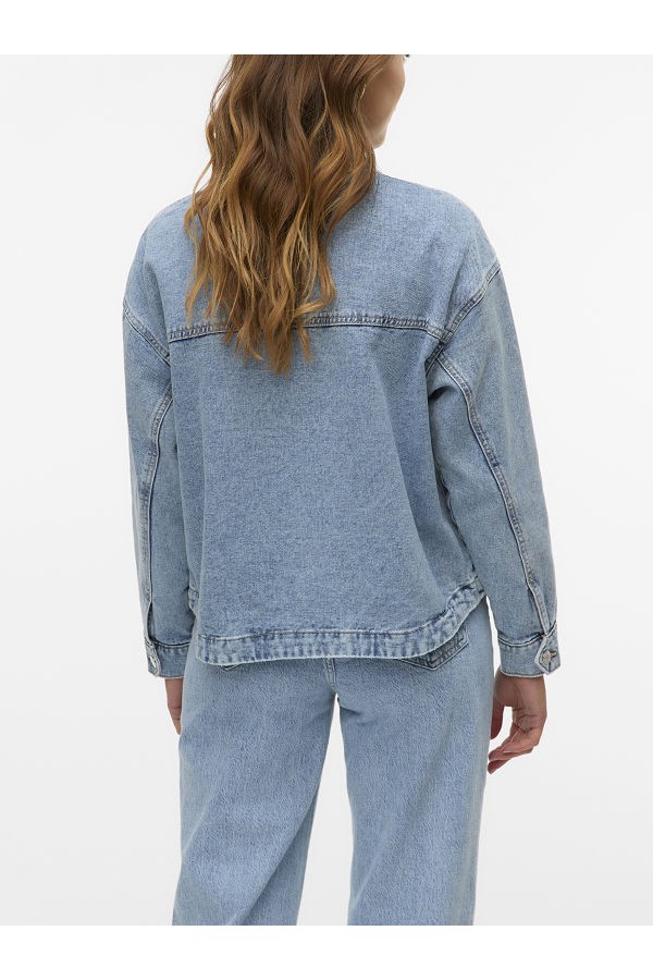 VMJAMIE LS DENIM SHACKET MIX GA NOOS - ΜΠΛΕ ΑΝΟΙΧΤΟ