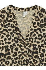 VMGEO SS V-NECK TOP WVN EXP BTQ - ΜΑΥΡΟ