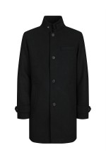 JJEMELTON WOOL BLEND COAT SN - ΜΑΥΡΟ