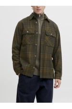 JPRRAYLE MELANGE CHECK L/S OVERSHIRT SN - ΧΑΚΙ