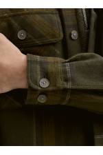JPRRAYLE MELANGE CHECK L/S OVERSHIRT SN - ΧΑΚΙ