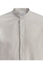 JJEBREEZE LINEN BLEND BAND SHIRT L/S SN - ΜΠΕΖ