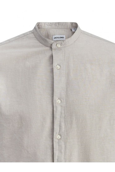 JJEBREEZE LINEN BLEND BAND SHIRT L/S SN - ΜΠΕΖ