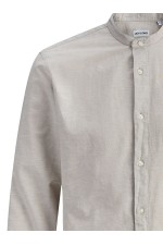 JJEBREEZE LINEN BLEND BAND SHIRT L/S SN - ΜΠΕΖ