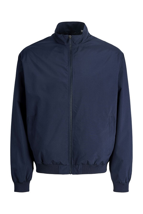 JJECHARGE STAND COLLAR BOMBER NOOS - ΜΠΛΕ