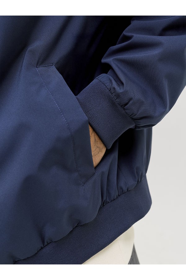 JJECHARGE STAND COLLAR BOMBER NOOS - ΜΠΛΕ